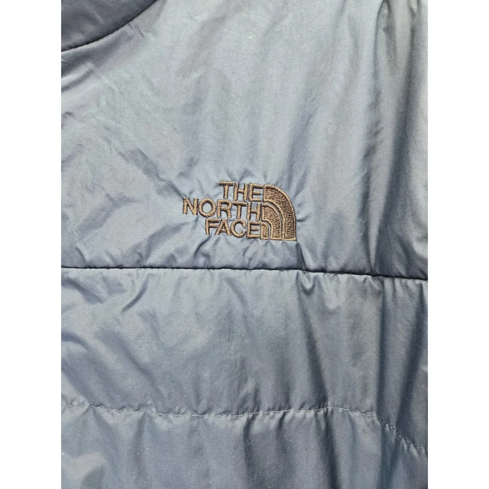 The North Face Mens Blue Quilted Puffer Jacket Full Zip Insulated Coat Medium